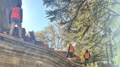 690 yıllık hamamda restore çalışmaları sürüyor