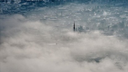 BOLU'DA SİS HAVADAN GÖRÜNTÜLENDİ