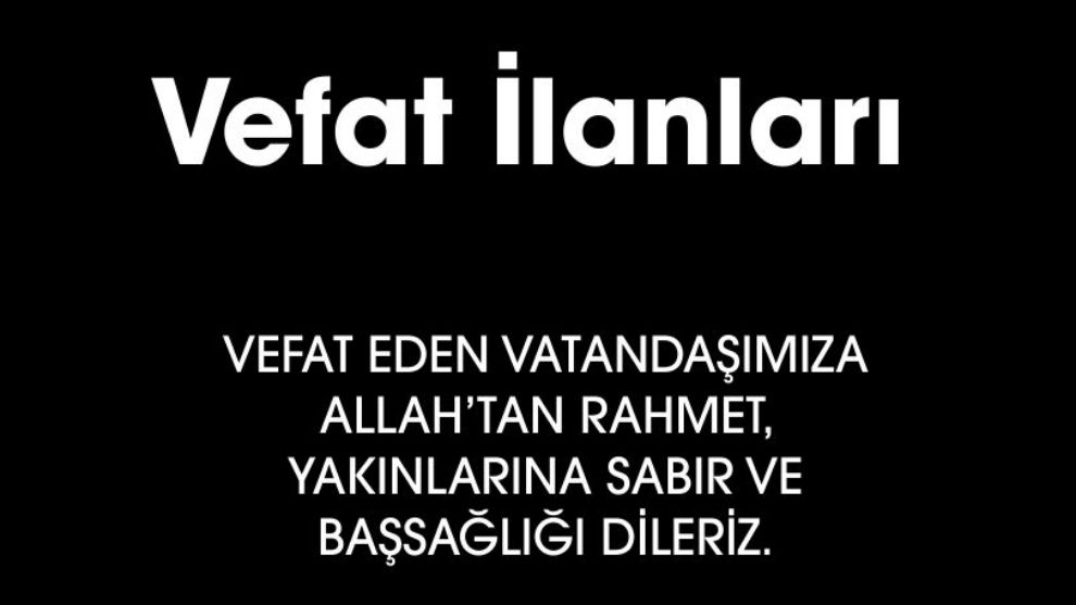 BOLU'DA BUGÜN VEFAT EDENLER