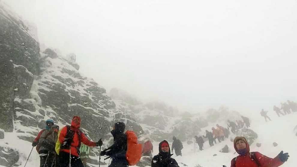 Bolu'da Dağcılar Köroğlu Dağı Zirvesine Tırmandı