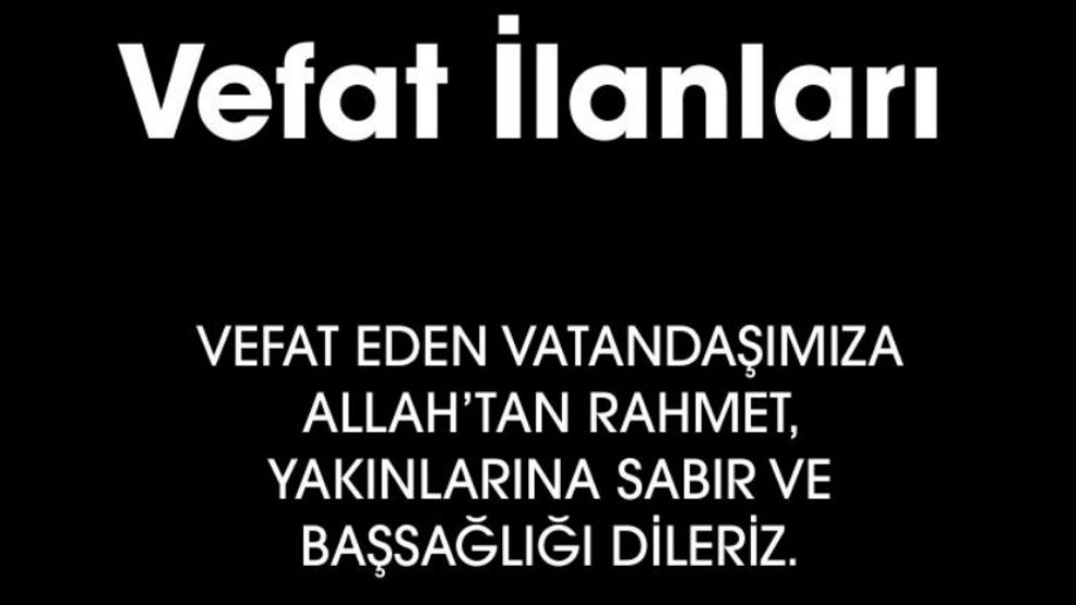 BOLU'DA BUGÜN VEFAT EDENLER