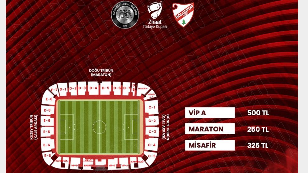 Vip A : 500 TL Maraton : 250 TL Misafir : 325 TL