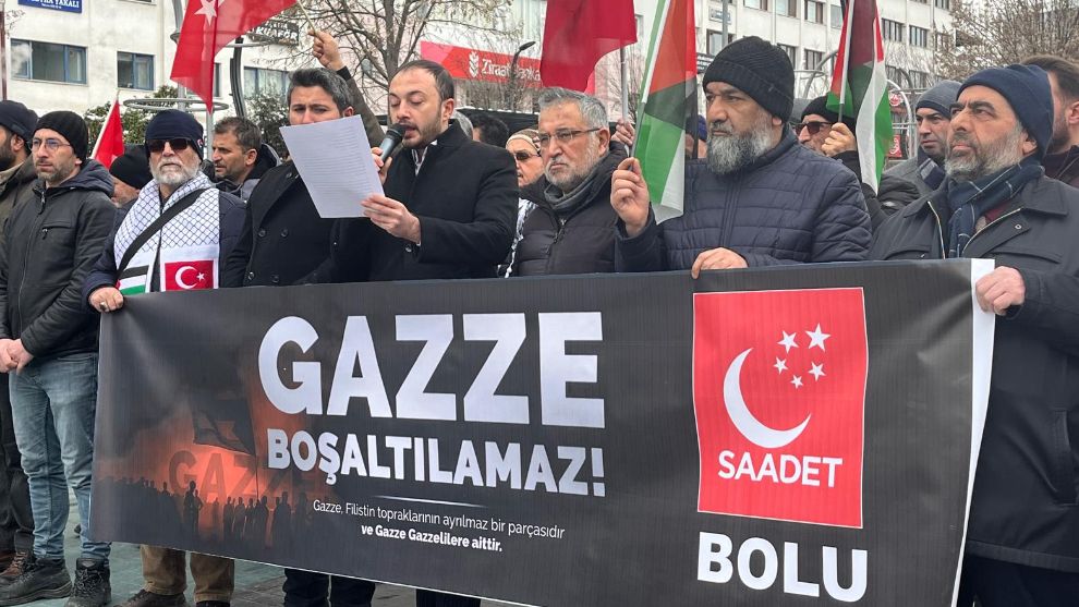 Bolu Saadet Partisi İl Teşkilatı; İsrail ve ABD'yi kınadı