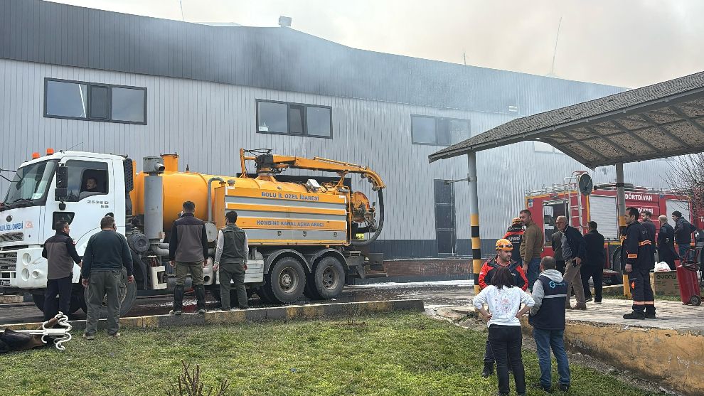Bolu'da fabrika yangını kontrol altına alındı