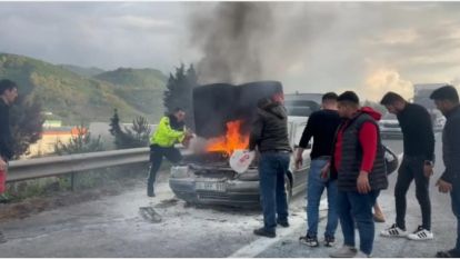 Araçta maddi hasar meydana geldi