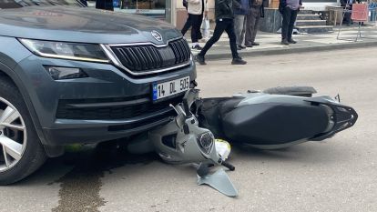 Bolu'da cip ile motosiklet çarpıştı: 1 yaralı