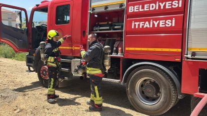 Mutfakta çıkan yangına komşu müdahalesi