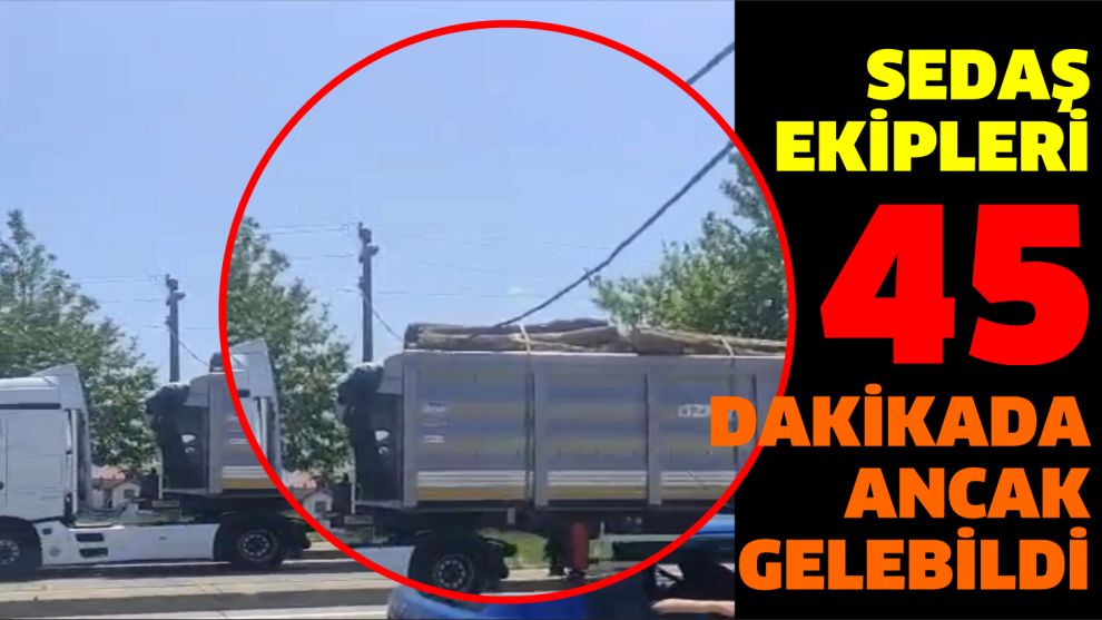 Mudurnu Yolu'nda sarkan elektrik teli tehlike saçtı