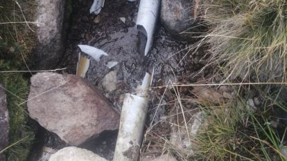 BOLU'DA İLÇENİN SU İHTİYACINI KARŞILAYAN HATTI PARÇALADILAR