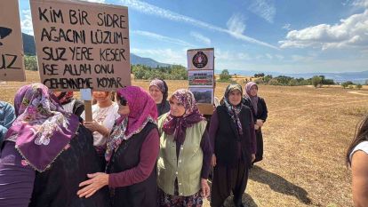 Bolu'da köylüler taş ocağına karşı eylem yaptı