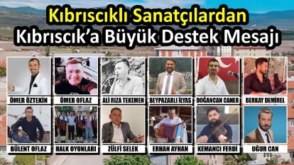 Kıbrıscık'lı sanatçıların ortak mesajıdır.