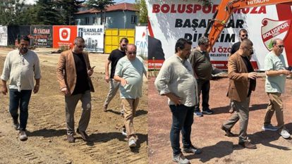 Stadyumda çalışmalar hızlandı...
