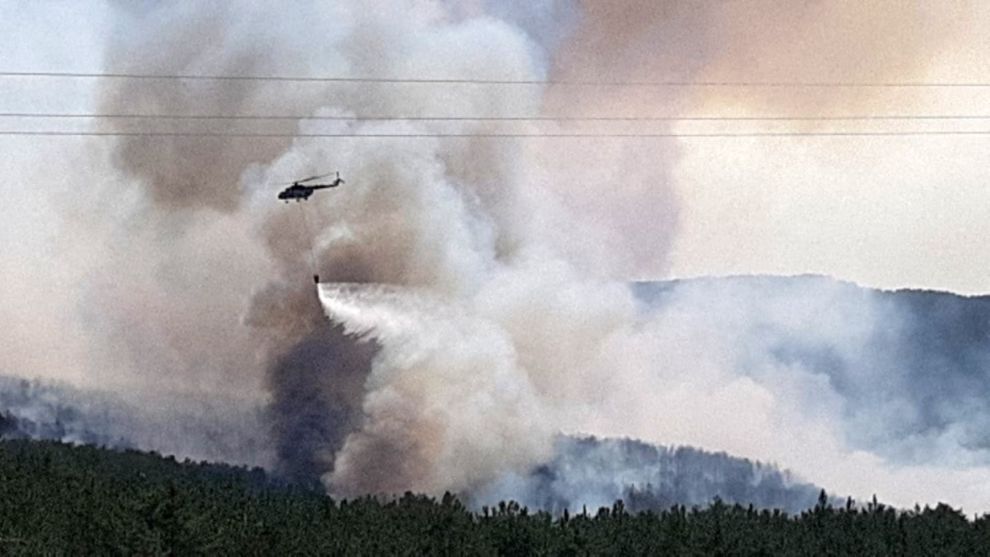 Bolu'daki orman yangınına müdahale ediliyor