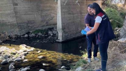 Bolu'da patates tarlaları için sulama sularından numune alındı