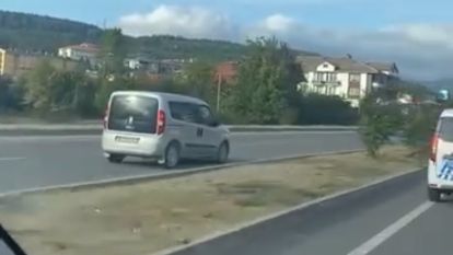 Bolu'nun Mengen ilçesinde ters şeritte tehlikeli yolculuk