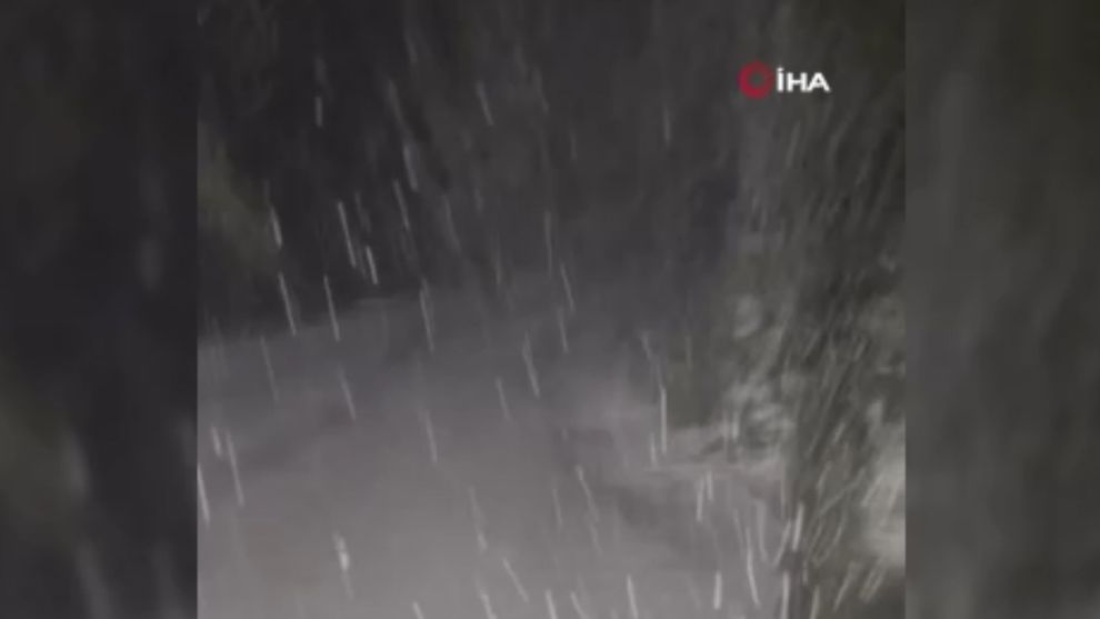 Bolu’nun yüksek kesimlerine kar yağdı