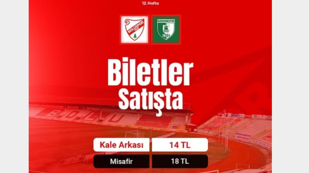 Boluspor -Bodrum FK Maçı Biletleri Satışta!