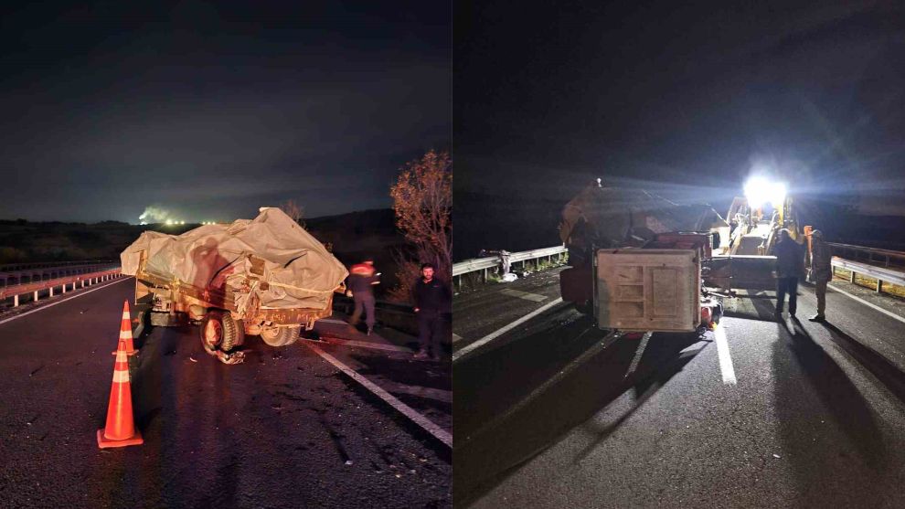Bolu'da traktörle hafif ticari araç çarpıştı