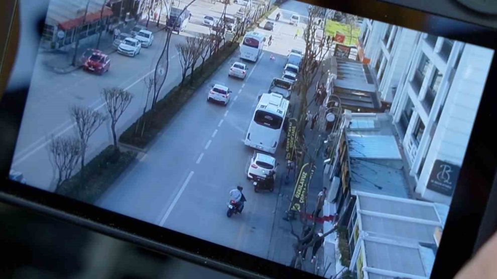 Uygulama noktasından kaçan motosikletli, drondan kaçamadı