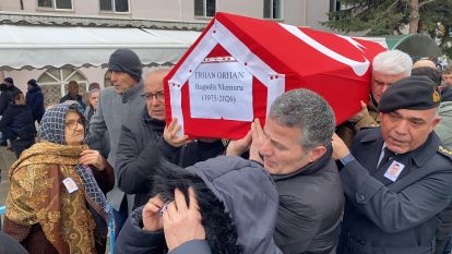 Kalp krizine yenik düşen polis memuru memleketinde son yolculuğuna uğurlandı