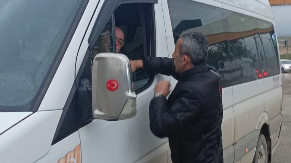 Berat Kandilinde şoför esnafının yanında oldular