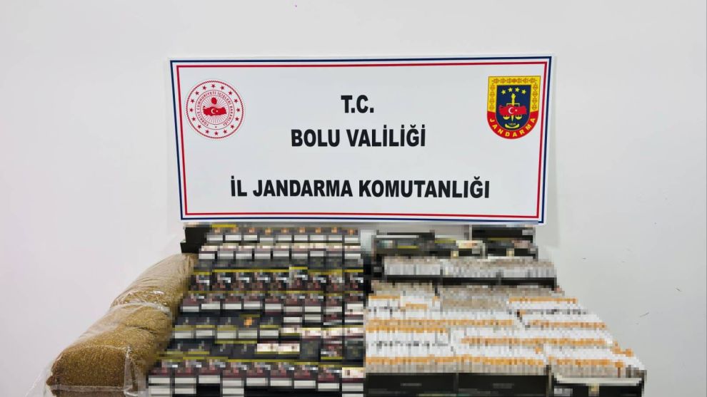 Bolu'da binlerce kaçak makaron ve tütün ele geçirildi