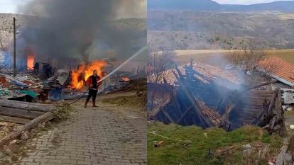 Bolu'da 3 yapı alevlere teslim oldu