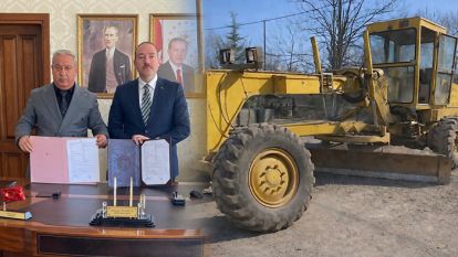 Mengen Kaymakamlığı'ndan Mengen Belediyesi'ne İş Makinesi Desteği