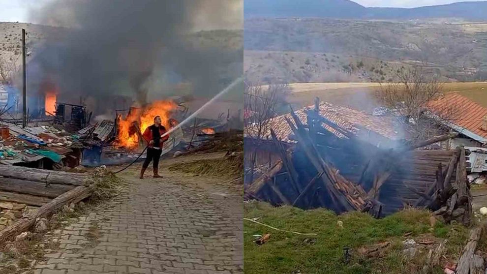 Bolu'da 3 yapı alevlere teslim oldu