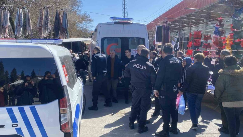 Bolu'da pazarda iki inşaat firması yetkilileri kavga etti