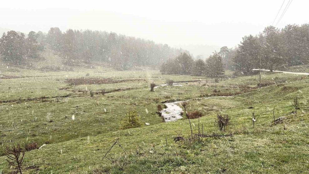 Bolu'da nisan ayında kar sürprizi