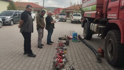 Bolu'da yangın söndürme araçları zorlu sezon öncesi denetimden geçti