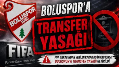 Boluspor'a Transfer Yasağı Geldi...