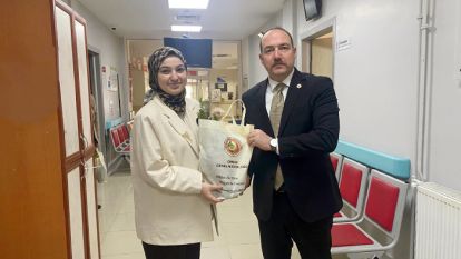 Kaymakam Sercan Yıldız'dan sağlık çalışanlarına Hemşireler Haftası ziyareti