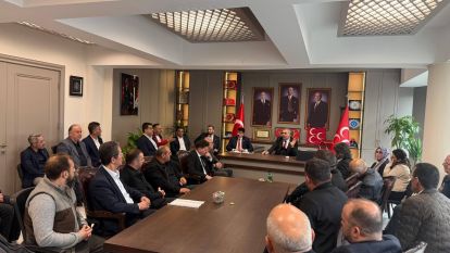 MHP İlçe Başkanları, İl Genel Meclisi ve Belediye Meclis Üyeleri Toplantısı Bolu İl Başkanlığında Yapıldı.
