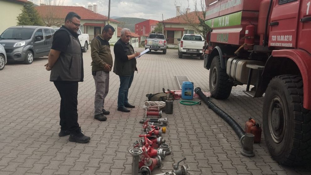Bolu'da yangın söndürme araçları zorlu sezon öncesi denetimden geçti