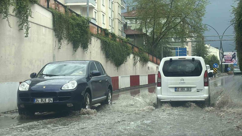 Şiddetli dolu etrafı beyaza bürüdü: